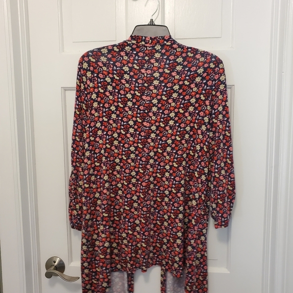 Lane Bryant Floral Print Open Front Knit Cardigan Size 14/16, Soft, Lightweight - Picture 11 of 14